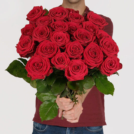 24 roses rouges
